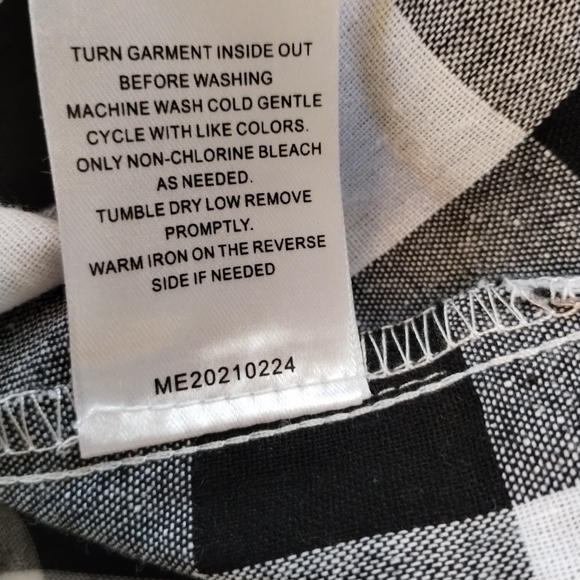 GRACE+KARMA Women's Puff Sleeve Ruffle Gingham Top Size M - Picture 8 of 11